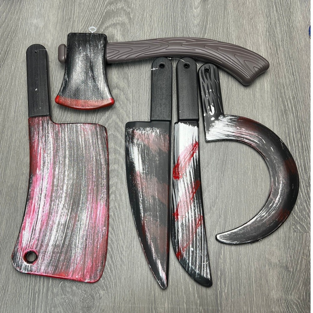 JOYIN Bloody Weapons Horror Scary Killer Tools 5 Pack Halloween Prop Set 10249